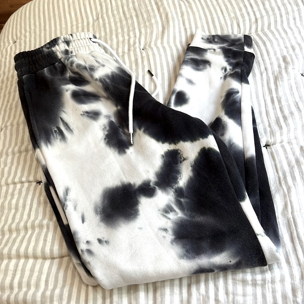Black and white sweatpants